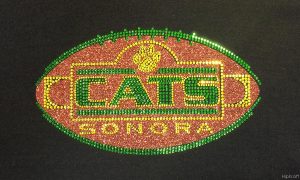 Sonora Cats Football custom rhinestone design