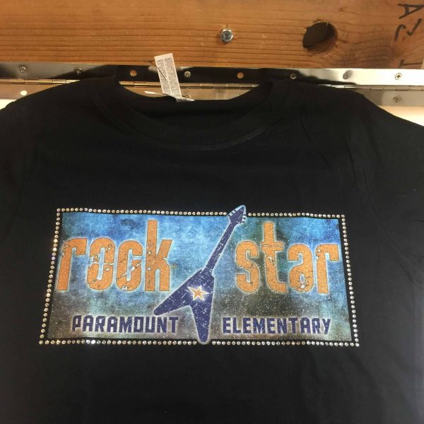Paramount Rock Star printed glitter plus rhinestones
