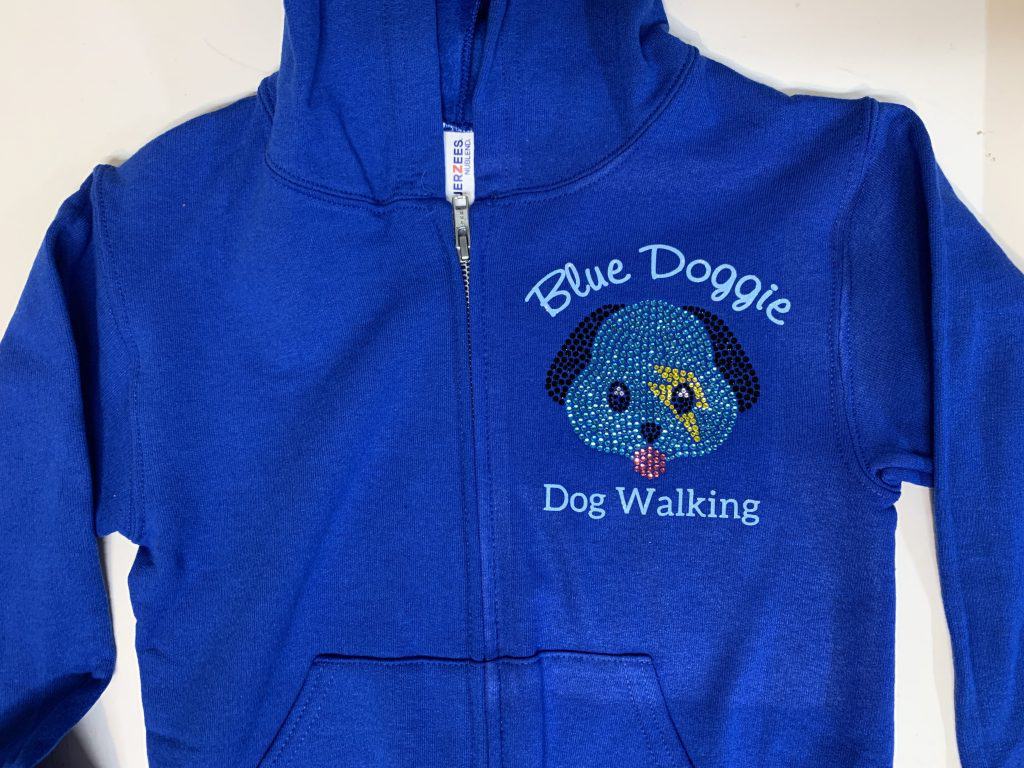 business logo zip hoodie