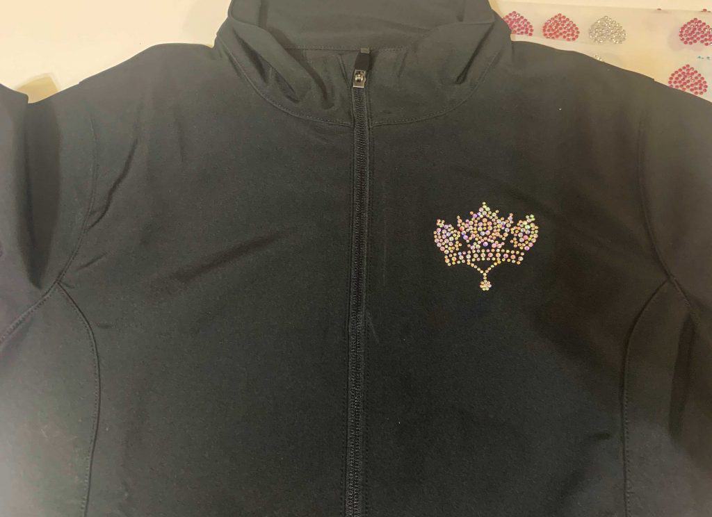 Beauty pageant zip jacket hoodie crown front