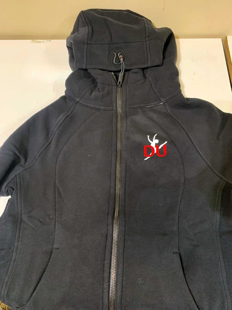 Lululemon DU zip hoodie jacket front