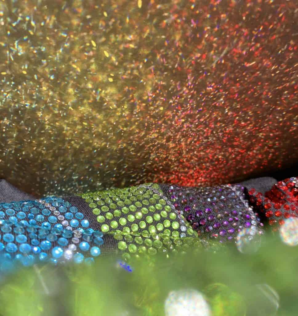 hipkraft glass rhinestones showing the amazing reflection in the light.