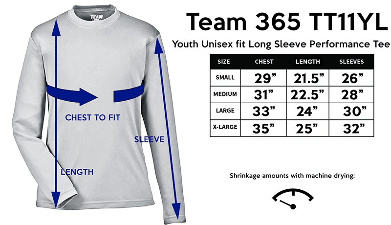 Ladies Who Lunch on Team 365 - Youth Performance Long Sleeve T-Shirt, Black