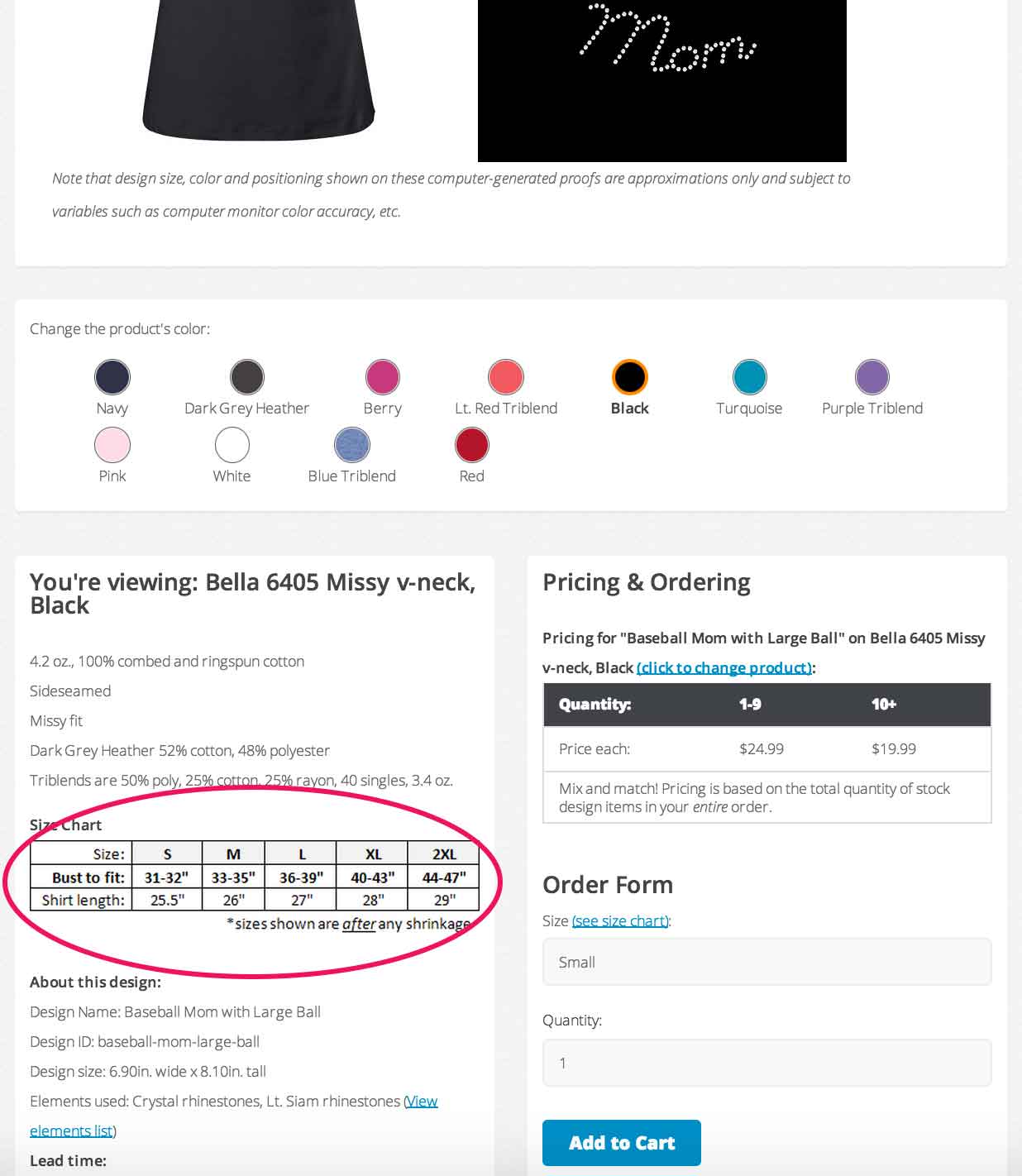 Apparel Sizing Charts - HipKraft.com